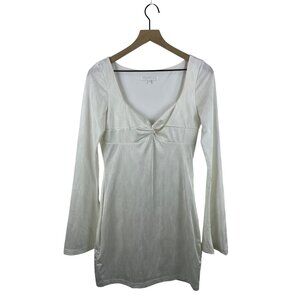 Revolve More to Come Women's Medium Bell Sleeve Bodycon Sweetheart Mini Dress